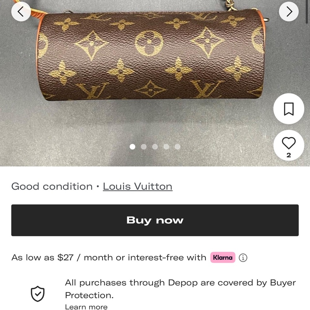 Louis Vuitton Brown Monogram Cylinder Bag